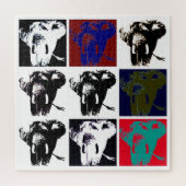 Illustratie pop Art Elephant Retro Legpuzzel (Verticaal)