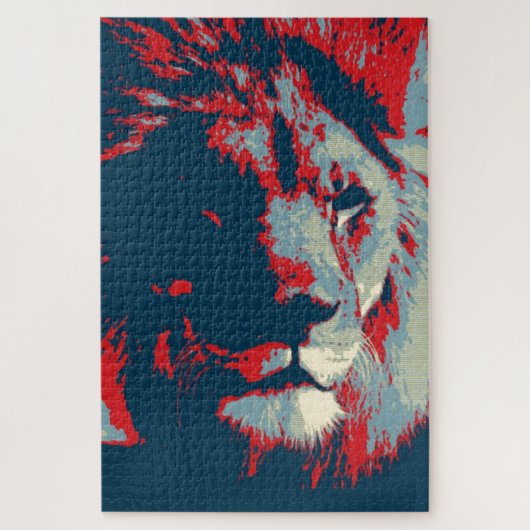 Illustratie pop Art Lion Legpuzzel (Verticaal)