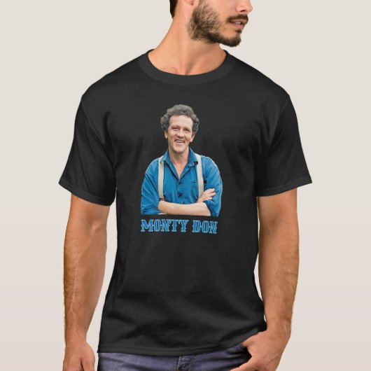 Illustratie Pop Art Monty Don TV Presenter Garden T-shirt (Voorkant)