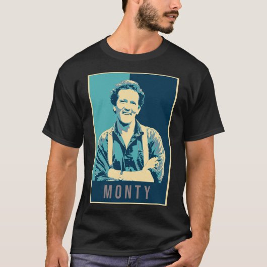 Illustratie Pop Art Monty Don TV Presenter Garden T-shirt (Voorkant)