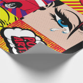 Illustratie pop Kaart, kunst, komiek, pop, ret Cadeaupapier (Hoek)