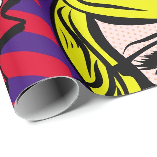 Illustratie pop Kaart, kunst, komiek, pop, ret Cadeaupapier (Rol Hoek)