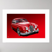 Illustratie Poster Jaguar MK2 (Voorkant)