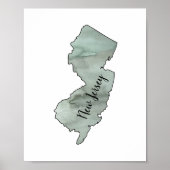 Illustratie Poster New Jersey State (Voorkant)