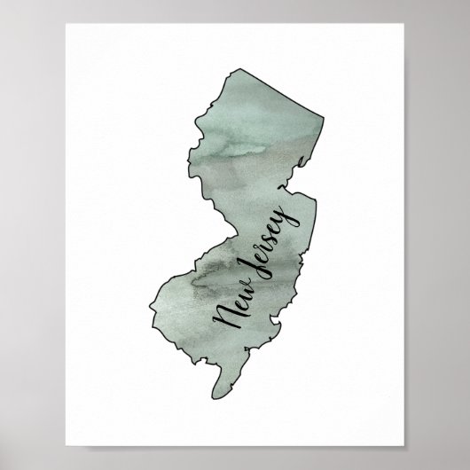 Illustratie Poster New Jersey State (Voorkant)