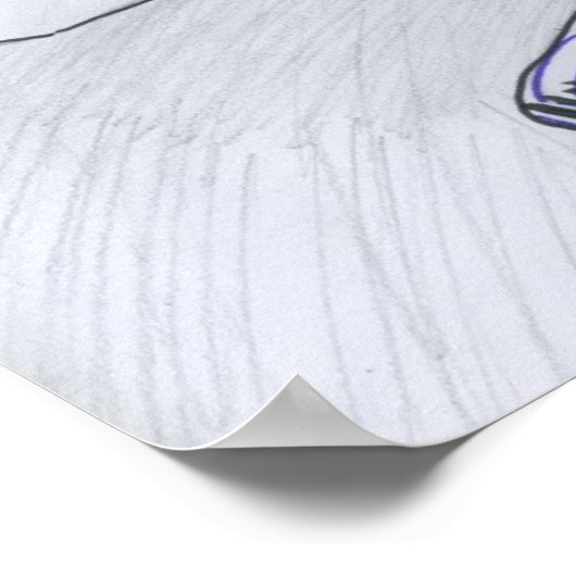 Illustratie poster Paarse Bow (Hoek)