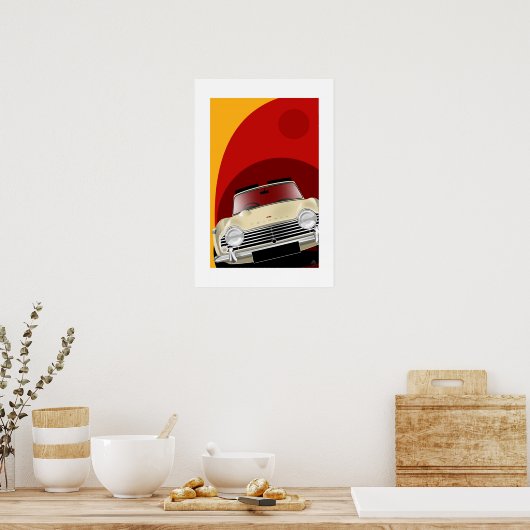 Illustratie Poster Triumph TR4A (Keuken)
