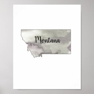 Illustratie Poster van de deelstaat Montana