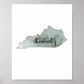Illustratie Poster van de Staat Kentucky (Voorkant)