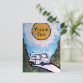 Illustratie postkoerier briefkaart (Staand voorkant)