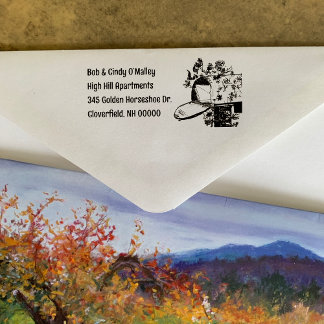 Illustratie postvak Terug Adres Poststempel Rubberstempel