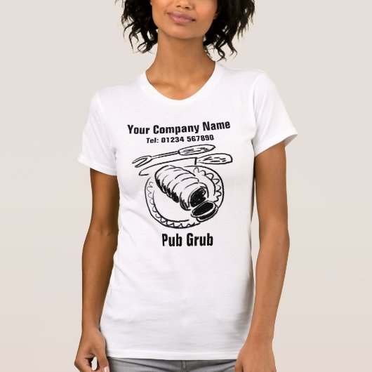 Illustratie Pub Grub om persoonlijke gegevens te p T-shirt (Voorkant)