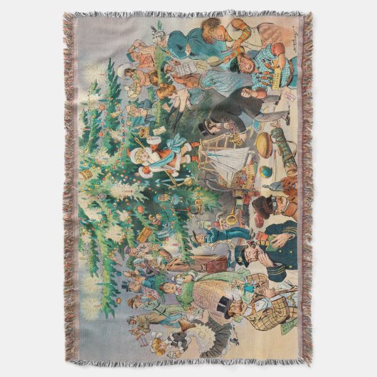  illustratie Puck's Christmas Tree, 1902 Deken (Voorkant Verticaal)