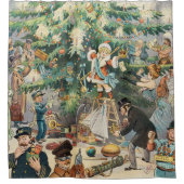  illustratie Puck's Christmas Tree, 1902 Douchegordijn (Voorkant)