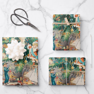  illustratie Puck's Christmas Tree, 1902 Inpakpapier Vel