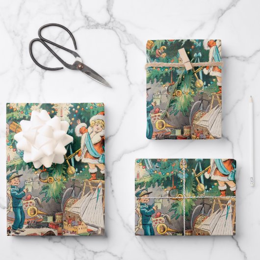 illustratie Puck's Christmas Tree, 1902 Inpakpapier Vel (Voorkant)