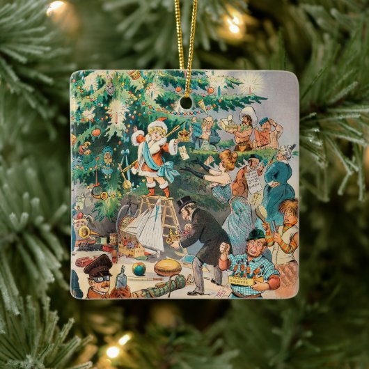 illustratie Puck's Christmas Tree, 1902 Keramisch Ornament (Boom)