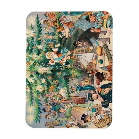  illustratie Puck's Christmas Tree, 1902 Magneet (Verticaal)