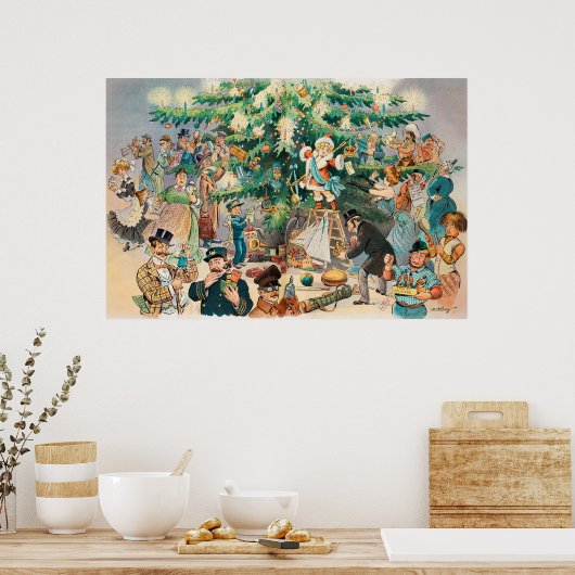  illustratie Puck's Christmas Tree, 1902 Poster (Keuken)