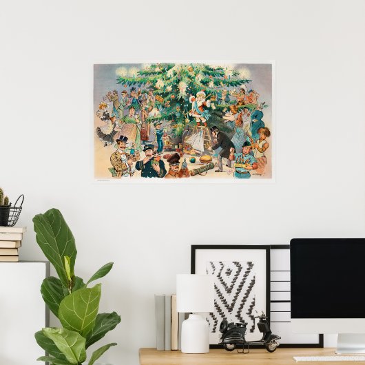  illustratie Puck's Christmas Tree, 1902 Poster (Thuiskantoor)