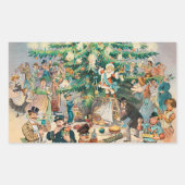  illustratie Puck's Christmas Tree, 1902 Rechthoekige Sticker (Voorkant)