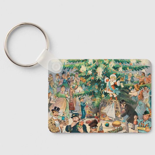  illustratie Puck's Christmas Tree, 1902 Sleutelhanger (Achterkant)