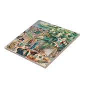  illustratie Puck's Christmas Tree, 1902 Tegeltje (Zijkant)