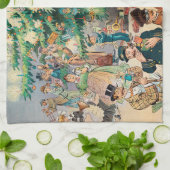  illustratie Puck's Christmas Tree, 1902 Theedoek (Gevouwen)