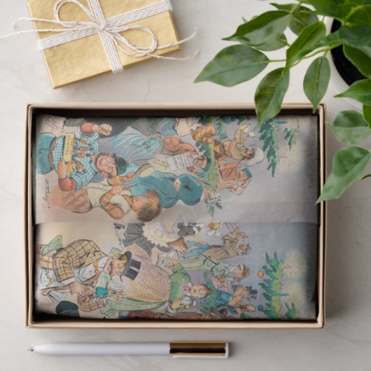  illustratie Puck's Christmas Tree, 1902 Tissuepapier (Geschenk)