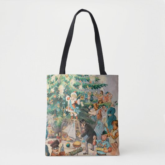  illustratie Puck's Christmas Tree, 1902 Tote Bag (Voorkant)