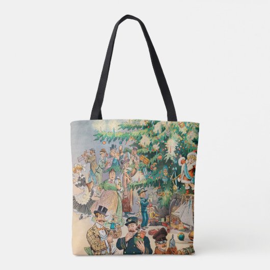 illustratie Puck's Christmas Tree, 1902 Tote Bag (Achterkant)