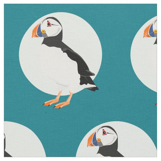 Illustratie Puffin Bird Stof (Close Up)