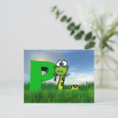Illustratie python-briefkaart briefkaart (Staand voorkant)