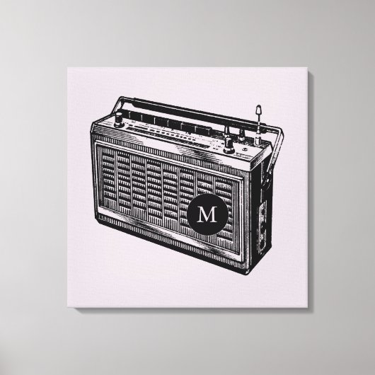 illustratie Radio Monogram Canvas (Voorkant)