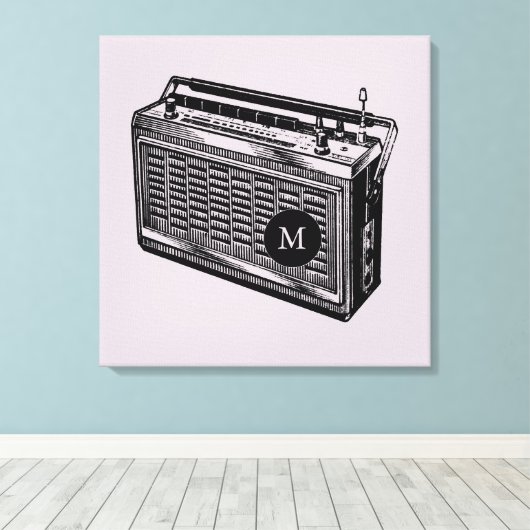 illustratie Radio Monogram Canvas (Insitu (Houten vloer))