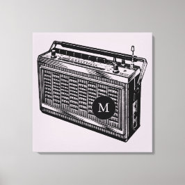 illustratie Radio Monogram Canvas
