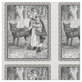 Illustratie Red Riding Hood Wolf Stof (Close Up)