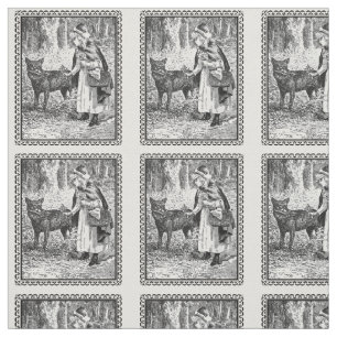  Illustratie Red Riding Hood Wolf Stof