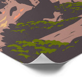 Illustratie Reis Kunst Pinnacles National Park Poster (Hoek)