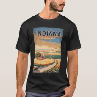Illustratie Reis Kunst Retro Platteland van Indian