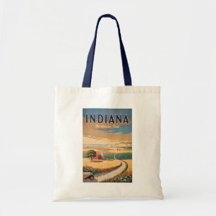Illustratie Reis Kunst Retro Platteland van Indian Tote Bag