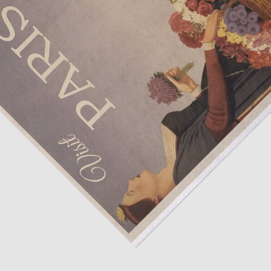  Illustratie Reizen Parijs, Frankrijk Tissuepapier (Detail)