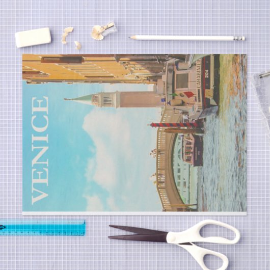  Illustratie Reizen Venetië, Italië Tissuepapier (Craft)