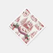  Illustratie Rendieren en Huizen Kerst Servet (Hoek)