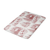  Illustratie Rendieren en Huizen Winter Badmat (Gekanteld)