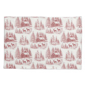  Illustratie Rendieren en Huizen Winter Kussensloop (Achterkant)