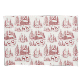  Illustratie Rendieren en Huizen Winter Kussensloop