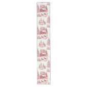  Illustratie Rendieren en Huizen Winter Lange Tafelloper (Voorkant)