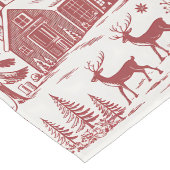  Illustratie Rendieren en Huizen Winter Lange Tafelloper (Hoek)