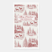  Illustratie Rendieren en Huizen Winter Servet (Voorkant)